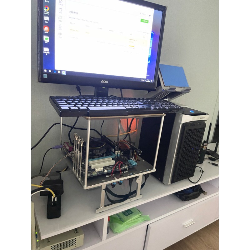 เคสคอมพิวเตอร์แบบเปิดโครงอะลูม - Aluminum Open Frame Test Bench Water Cooling บทวิจารณ์และราคา